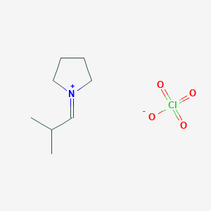 Pyrrolidinium, 1-(2-methylpropylidene)-, perchlorate