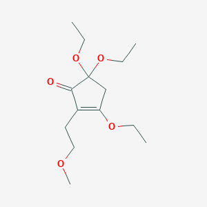 3,5,5-Triethoxy-2-(2-methoxyethyl)cyclopent-2-en-1-one