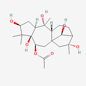 [(3S,4R,6S,8S,9R,10R,14R,16S)-4,6,9,14,16-pentahydroxy-5,5,9,14-tetramethyl-3-tetracyclo[11.2.1.01,10.04,8]hexadecanyl] acetate