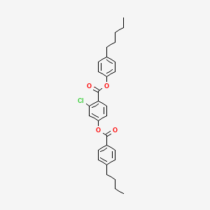 molecular formula C29H31ClO4 B15468070 4-Pentylphenyl 4-[(4-butylbenzoyl)oxy]-2-chlorobenzoate CAS No. 57017-11-5