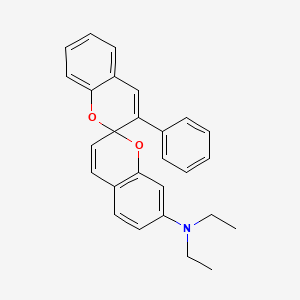 molecular formula C27H25NO2 B15468083 N,N-Diethyl-3'-phenyl-2,2'-spirobi[2H-1-benzopyran]-7-amine CAS No. 55526-24-4