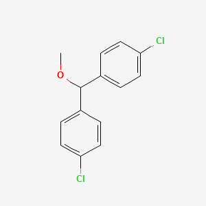 molecular formula C14H12Cl2O B15468130 Benzene, 1,1'-(methoxymethylene)bis[4-chloro- CAS No. 55702-41-5