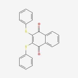 molecular formula C22H14O2S2 B15468224 2,3-Bis(phenylsulfanyl)naphthalene-1,4-dione CAS No. 52864-94-5