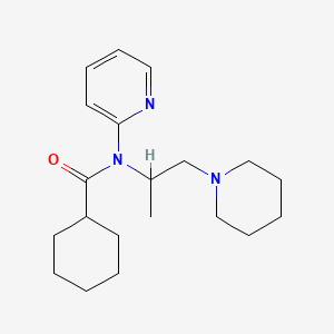 molecular formula C20H31N3O B15468244 N-(1-Methyl-2-(1-piperidinyl)ethyl)-N-2-pyridinylcyclohexanecarboxamide CAS No. 54152-61-3