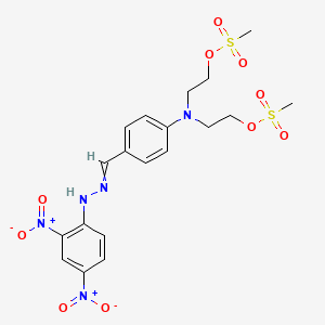 N-[[4-(Bis(2-methylsulfonyloxyethyl)amino)phenyl]methylideneamino]-2,4-dinitro-aniline