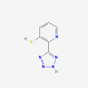 molecular formula C6H5N5S B15468275 2-(1H-Tetrazol-5-yl)-3-pyridinethiol CAS No. 53636-43-4