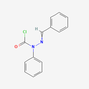 molecular formula C14H11ClN2O B15468337 N-(benzylideneamino)-N-phenylcarbamoyl chloride CAS No. 52185-41-8