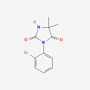 molecular formula C11H11BrN2O2 B15468395 3-(2-Bromophenyl)-5,5-dimethylimidazolidine-2,4-dione CAS No. 56947-51-4