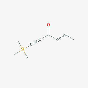 molecular formula C9H14OSi B15468440 1-(Trimethylsilyl)hex-4-en-1-yn-3-one CAS No. 53723-96-9