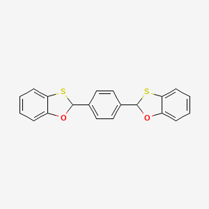 molecular formula C20H14O2S2 B15468485 1,3-Benzoxathiole, 2,2'-(1,4-phenylene)bis- CAS No. 55148-85-1