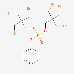 molecular formula C16H21Br6O4P B15468519 Bis[3-bromo-2,2-bis(bromomethyl)propyl] phenyl phosphate CAS No. 55231-82-8