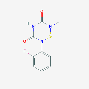 2-(2-Fluorophenyl)-6-methyl-1,2,4,6-thiatriazinane-3,5-dione