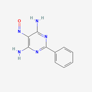 molecular formula C10H9N5O B15468567 5-Nitroso-2-phenyl-4,6-pyrimidinediamine CAS No. 56472-04-9