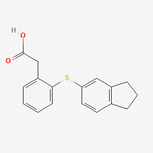 {2-[(2,3-Dihydro-1H-inden-5-yl)sulfanyl]phenyl}acetic acid