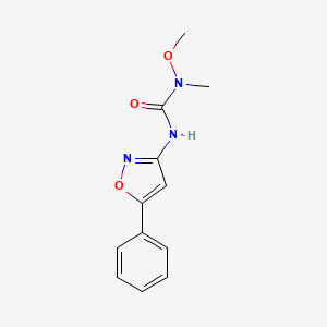 molecular formula C12H13N3O3 B15468625 N-Methoxy-N-methyl-N'-(5-phenyl-1,2-oxazol-3-yl)urea CAS No. 55861-81-9