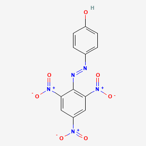 molecular formula C12H7N5O7 B15468642 4-[2-(2,4,6-Trinitrophenyl)hydrazinylidene]cyclohexa-2,5-dien-1-one CAS No. 55936-44-2