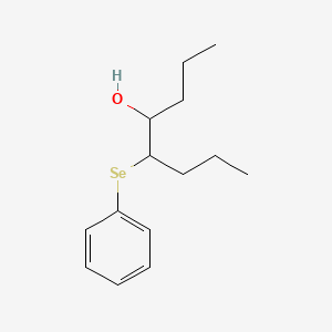 molecular formula C14H22OSe B15468648 4-Octanol, 5-(phenylseleno)- CAS No. 56414-33-6