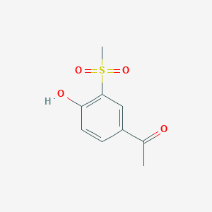 molecular formula C9H10O4S B15468660 Ethanone, 1-[4-hydroxy-3-(methylsulfonyl)phenyl]- CAS No. 56490-43-8