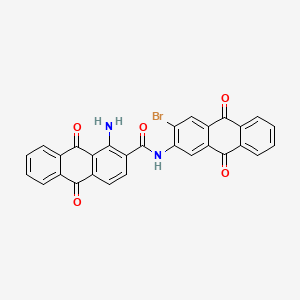 molecular formula C29H15BrN2O5 B15468670 2-Anthracenecarboxamide, 1-amino-N-(3-bromo-9,10-dihydro-9,10-dioxo-2-anthracenyl)-9,10-dihydro-9,10-dioxo- CAS No. 52740-90-6