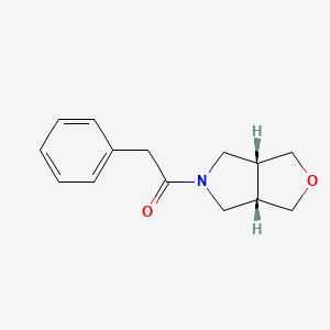 molecular formula C14H17NO2 B15468717 2-Phenyl-1-[(3aR,6aS)-tetrahydro-1H-furo[3,4-c]pyrrol-5(3H)-yl]ethan-1-one CAS No. 57268-97-0