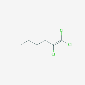 molecular formula C6H9Cl3 B15468732 1,1,2-Trichlorohex-1-ene CAS No. 53977-99-4