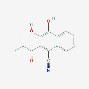 1-Naphthalenecarbonitrile, 3,4-dihydroxy-2-(2-methyl-1-oxopropyl)-