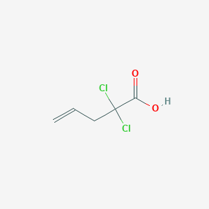 molecular formula C5H6Cl2O2 B15468780 2,2-Dichloropent-4-enoic acid CAS No. 55039-92-4