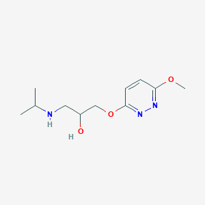 molecular formula C11H19N3O3 B15468792 1-[(6-Methoxypyridazin-3-yl)oxy]-3-[(propan-2-yl)amino]propan-2-ol CAS No. 54126-98-6