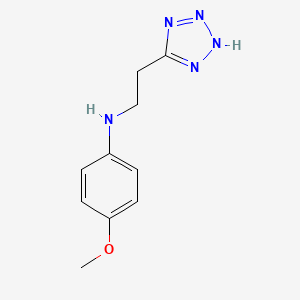 molecular formula C10H13N5O B15468799 1H-Tetrazole-5-ethanamine, N-(4-methoxyphenyl)- CAS No. 53968-53-9