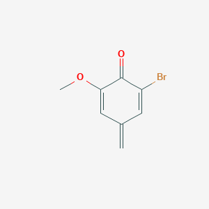 molecular formula C8H7BrO2 B15468827 2,5-Cyclohexadien-1-one, 2-bromo-6-methoxy-4-methylene- CAS No. 55182-55-3