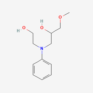 molecular formula C12H19NO3 B15468833 1-[(2-Hydroxyethyl)(phenyl)amino]-3-methoxypropan-2-ol CAS No. 55379-87-8