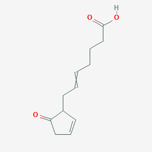 molecular formula C12H16O3 B15468844 7-(5-Oxocyclopent-2-en-1-yl)hept-5-enoic acid CAS No. 52419-03-1