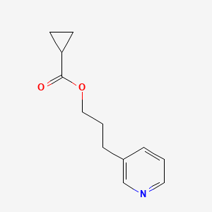 molecular formula C12H15NO2 B15468908 3-(Pyridin-3-yl)propyl cyclopropanecarboxylate CAS No. 56301-14-5