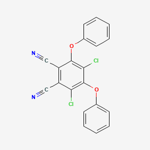 molecular formula C20H10Cl2N2O2 B15468964 3,5-Dichloro-4,6-diphenoxybenzene-1,2-dicarbonitrile CAS No. 56266-89-8