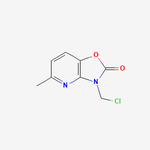 molecular formula C8H7ClN2O2 B15468976 3-(Chloromethyl)-5-methyl[1,3]oxazolo[4,5-b]pyridin-2(3H)-one CAS No. 55656-24-1