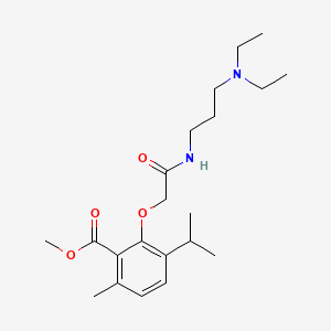 p-Cymene-2-carboxylic acid, 3-(3-(diethylamino)propylcarbamoylmethoxy)-, methyl ester