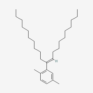 molecular formula C29H50 B15469049 Benzene, 2-(1-decyl-1-undecenyl)-1,4-dimethyl- CAS No. 55373-90-5