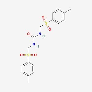 molecular formula C17H20N2O5S2 B15469054 N,N'-Bis[(4-methylbenzene-1-sulfonyl)methyl]urea CAS No. 52287-64-6