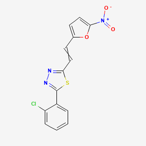 molecular formula C14H8ClN3O3S B15469168 2-(2-Chlorophenyl)-5-[2-(5-nitrofuran-2-yl)ethenyl]-1,3,4-thiadiazole CAS No. 55210-92-9