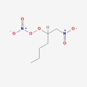 molecular formula C6H12N2O6 B15469178 1-Nitro-2-(nitroperoxy)hexane CAS No. 54002-42-5