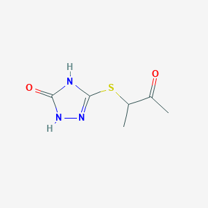 5-[(3-Oxobutan-2-yl)sulfanyl]-1,2-dihydro-3H-1,2,4-triazol-3-one