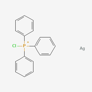 Chloro(triphenyl)phosphanium;silver