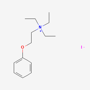 molecular formula C14H24INO B15469243 Phenoxyethyltriethylammonium bromide CAS No. 52176-56-4