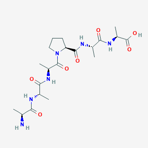 molecular formula C20H34N6O7 B15469267 L-Alanyl-L-alanyl-L-alanyl-L-prolyl-L-alanyl-L-alanine CAS No. 53438-58-7