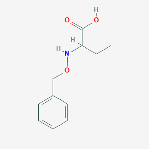 molecular formula C11H15NO3 B15469276 Butanoic acid, 2-[(phenylmethoxy)amino]- CAS No. 54837-18-2