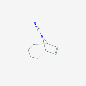 molecular formula C9H12N2 B15469282 9-Azabicyclo[4.2.1]non-7-ene-9-carbonitrile CAS No. 51787-60-1