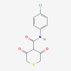 molecular formula C12H10ClNO3S B15469331 N-(4-Chlorophenyl)-3,5-dioxothiane-4-carboxamide CAS No. 53888-28-1