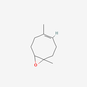 molecular formula C10H16O B15469356 1,5-Dimethyl-9-oxabicyclo[6.1.0]non-4-ene CAS No. 56031-79-9