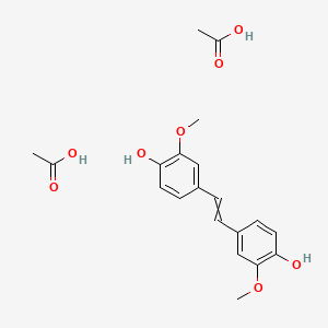 Acetic acid;4-[2-(4-hydroxy-3-methoxyphenyl)ethenyl]-2-methoxyphenol