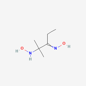 3-Pentanone, 2-(hydroxyamino)-2-methyl-, oxime